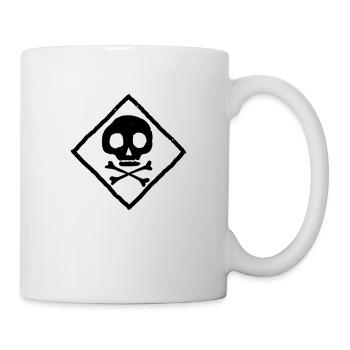 Schädel und Knochen - Tasse - Weiß - Rechts