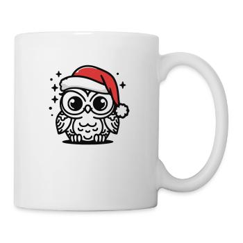 Süße Eule weihnachtlich - Tasse - Weiß - Rechts