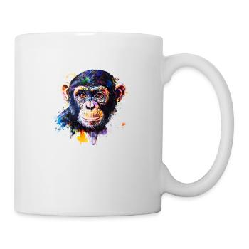 Comparison of humans and chimpanzees - Mug - white - Right