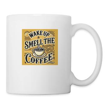 Wake up smaell the coffee - Mug - white - Right