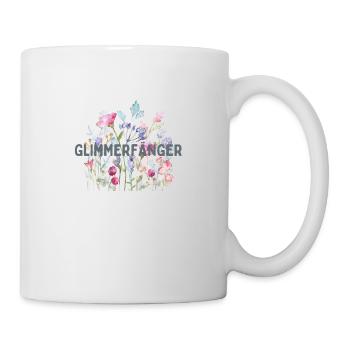 Blumen | Sticker | Glimmerfänger - Tasse - Weiß - Rechts