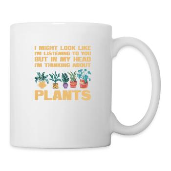 In Gedanken bei meinen Pflanzen - Tasse - Weiß - Rechts