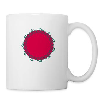 Kreis Stern Rahmen - Tasse - Weiß - Rechts