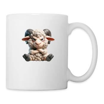 Schaf grimmig 2 - Tasse - Weiß - Rechts
