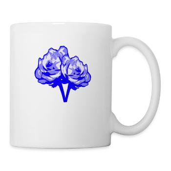 Two Beautiful Rose Blossom Leaf 2 Rose Rose Bouquet - Mug - white - Right