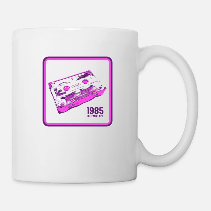 Retro Tape Love - Version Pink - Tasse - Weiß