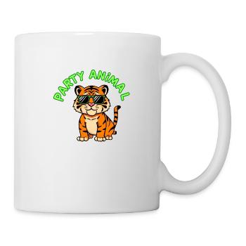 Whimsical Sunglasses-wearing Tiger - Mug - white - Right