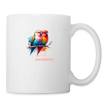 Lovebird Bird Agapornids Inseparable - Mug - white - Right
