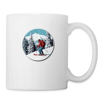 Experience freedom in the snow: Your winter adventure wa - Mug - white - Right