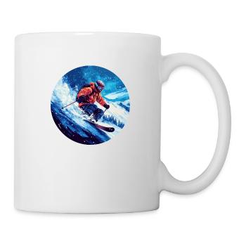 Feel the rush in the snow: Your adventure day begins - Mug - white - Right