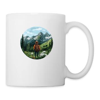 Eintauchen in die Wildnis: Dein Bergabenteuer ruft - Tasse - Weiß - Rechts