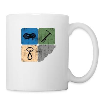 eisklettern bergsteiger alpinist klettern - Tasse - Weiß - Rechts