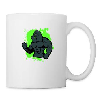 gorilla stark tier - Tasse - Weiß - Rechts