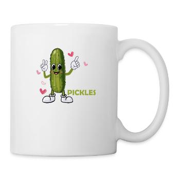 I Just Really Like Pickles, Ok? Cucumber Vegan Pic - Tasse - Weiß - Rechts