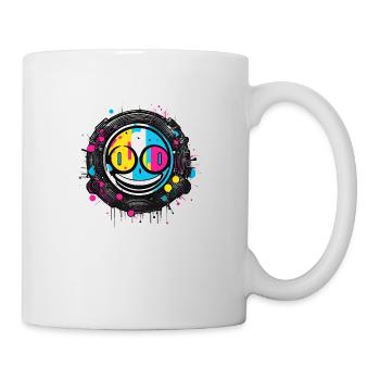 "Smile Cyberpunk" - Vinyl and Underground Style - Mug - white - Right