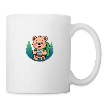 Cozy Bear Exploring Forest Path - Mug - white - Right