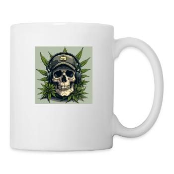 Skull With A Cap - Mug - white - Right