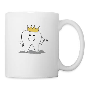 Fröhlicher Zahn - Tasse - Weiß - Rechts