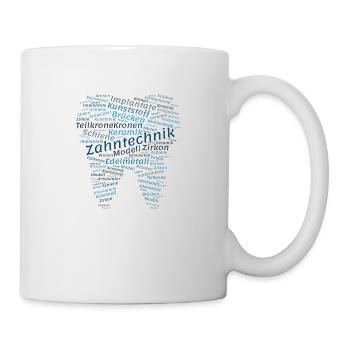 Dental Technology Wordcloud blue - Mug - white - Right