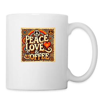 peace love and coffee - Mug - white - Right