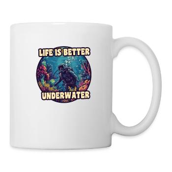 Life is better underwater 2 - Mug - white - Right