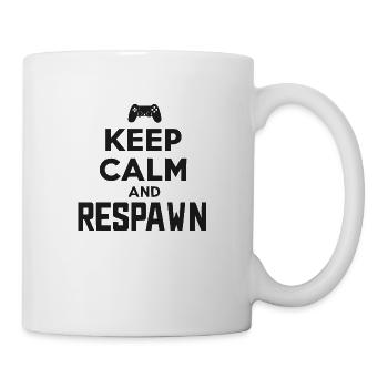 Bleib ruhig und respawne - Tasse - Weiß - Rechts