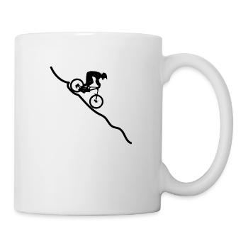 Mountainbike Sport Fahrrad - Tasse - Weiß - Rechts