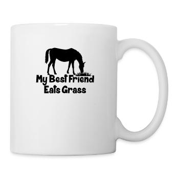 Pferde Sport Dressur Springreiten - Tasse - Weiß - Rechts