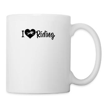 Pferde Sport Dressur Springreiten - Tasse - Weiß - Rechts