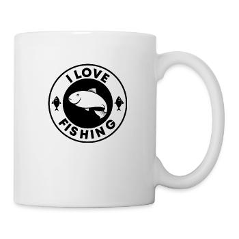 Angler Spruch Fischen Fischer Geschenksidee - Tasse - Weiß - Rechts
