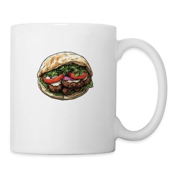 Fresh, delicious, authentic: falafel wrap - Mug - white - Right
