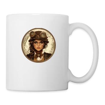 Découvrez l’élégance dans un look steampunk - Mug blanc - blanc - Droite