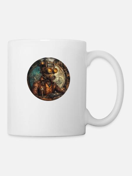 Steampunk technology: Retro meets future - Mug - white