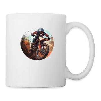 Experience unlimited freedom on motocross - Mug - white - Right