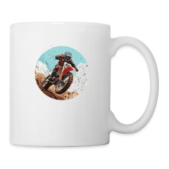Erleben Sie den Motocross-Rausch hautnah - Tasse - Weiß - Rechts