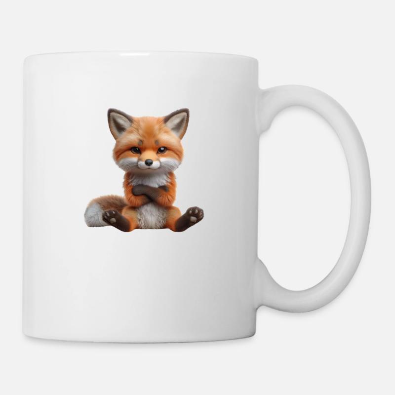 Fuchs grimmig 1 - Tasse - Weiß