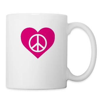 Peace Love Design – For Positive Vibes - Mug - white - Right