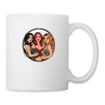 Freundschaft und Genuss – Ein besonderer Abend - Tasse - Weiß - Rechts
