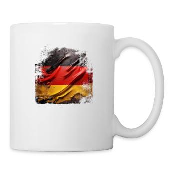 Deutschlandflagge grunge - Tasse - Weiß - Rechts