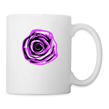Jolie belle fleur de rose feuille roses romantique - Mug blanc - blanc - Droite