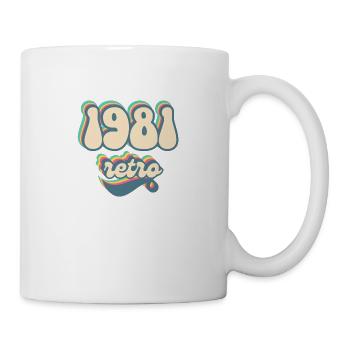 1981 Retro Geschenkidee - Tasse - Weiß - Rechts
