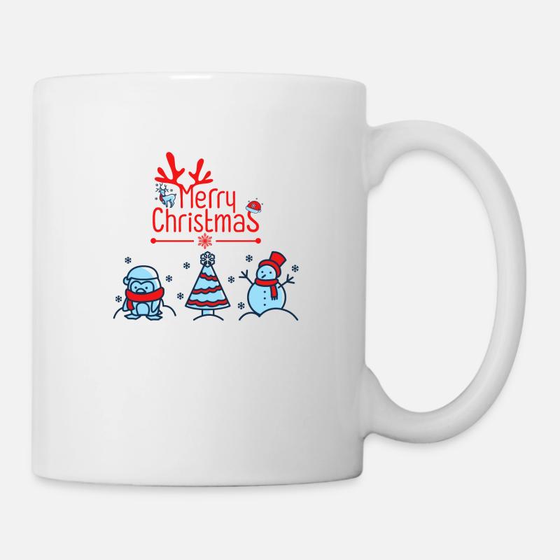 Joyeux Noël en lettres rouges - Mug blanc - blanc