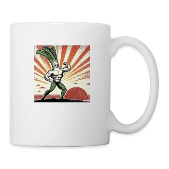Waschbrett Lauch Lustig - Tasse - Weiß - Rechts