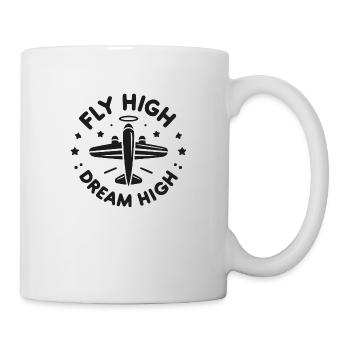 Voler haut, rêver haut - Mug blanc - blanc - Droite
