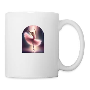 A ballerina in a pink tutu - Mug - white - Right