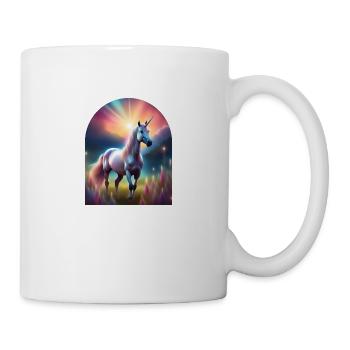 Une licorne dans un champ magique - Mug blanc - blanc - Droite