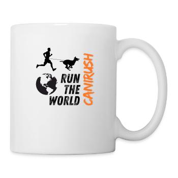 Canicross run the world - Mug blanc - blanc - Droite