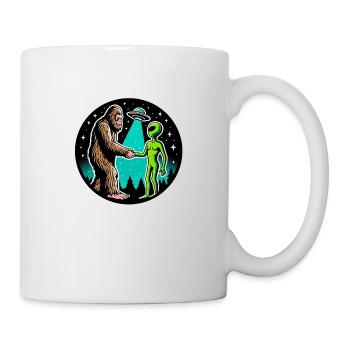 Bigfoot Meets Alien - Mug - white - Right