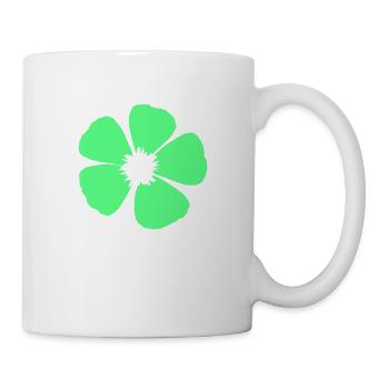 Green Beautiful Flower Spring Summer Nature Flowers - Mug - white - Right