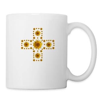 Croix de tournesol - Mug blanc - blanc - Droite